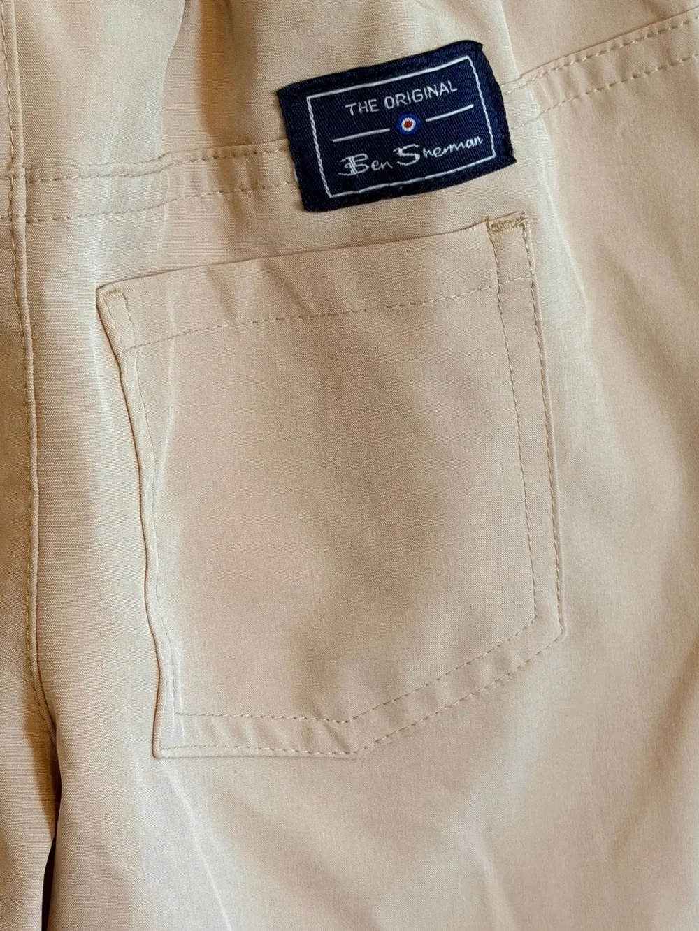 The Original Ben Sherman Boy’s Tan Elastic-Hem Khaki Joggers